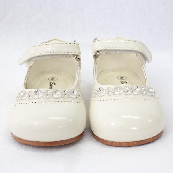 Cheap ivory flower hot sale girl shoes